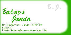 balazs janda business card